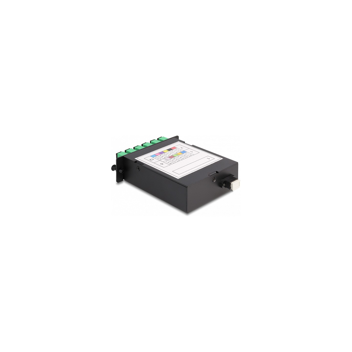 LWL HD (High Density) Kassette MPO Stecker zu 12 x SC Simplex Buchse. 12 Fasern. Singlemode. Polarität A. 9 125 μm