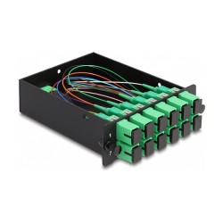 LWL HD (High Density) Kassette MPO Stecker zu 12 x SC Simplex Buchse. 12 Fasern. Singlemode. Polarität A. 9 125 μm