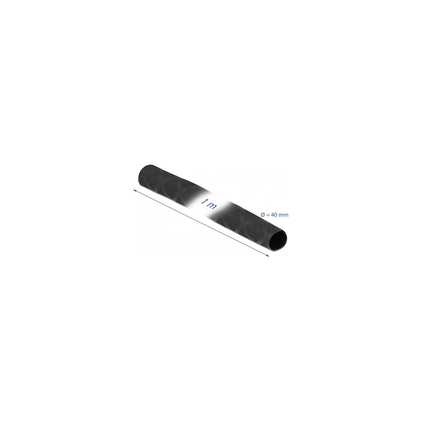 Schrumpfschlauch X-Muster rutschfest 1 m x 40 mm schwarz — Buy in Cyprus with Fast Delivery