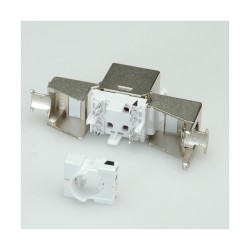 ROLINE Kat.6 Class E Keystone geschirmt werkzeuglos SLIM silberfarben — Buy in Cyprus with Fast Delivery