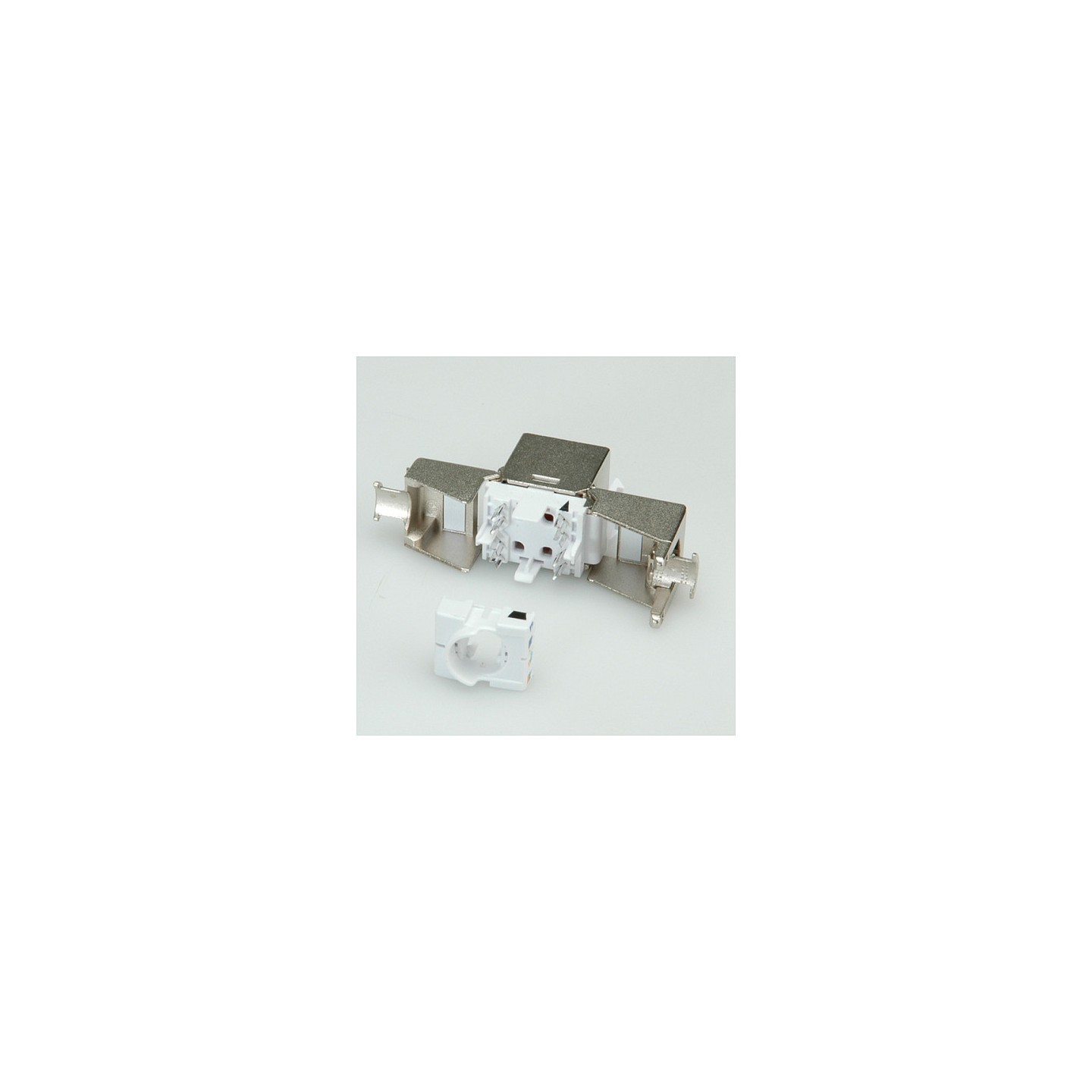 ROLINE Kat.6 Class E Keystone geschirmt werkzeuglos SLIM silberfarben — Buy in Cyprus with Fast Delivery