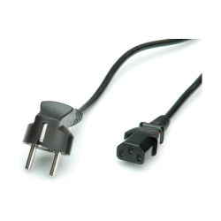 VALUE Netzkabel gerade IEC-Buchse schwarz 1.8m — Buy in Cyprus with Fast Delivery
