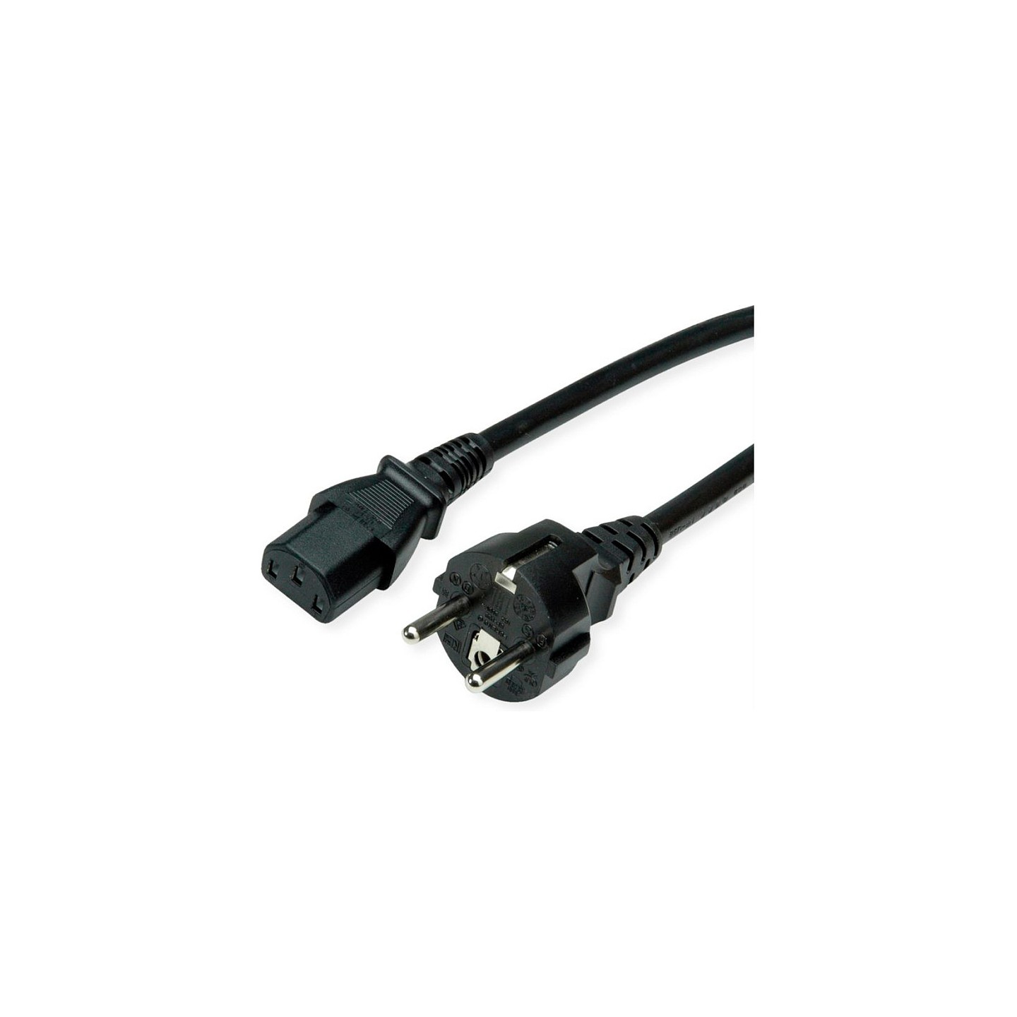 VALUE Netzkabel. IEC-Buchse & CEE7 7-Stecker gerade. schwarz. 0.6 m — Buy in Cyprus with Fast Delivery