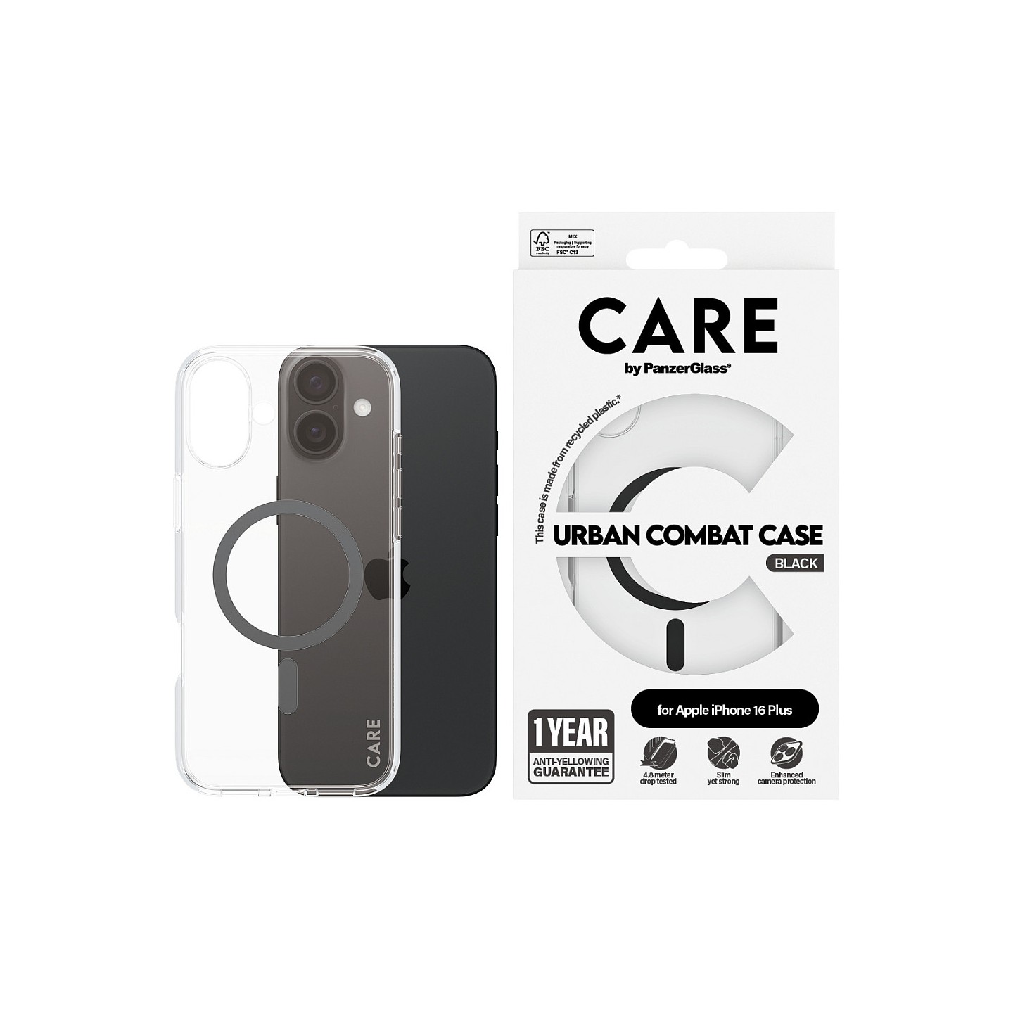 CARE Case Flagship Black MagSAFE iPhone 16 Plus — Buy in Cyprus with Fast Delivery