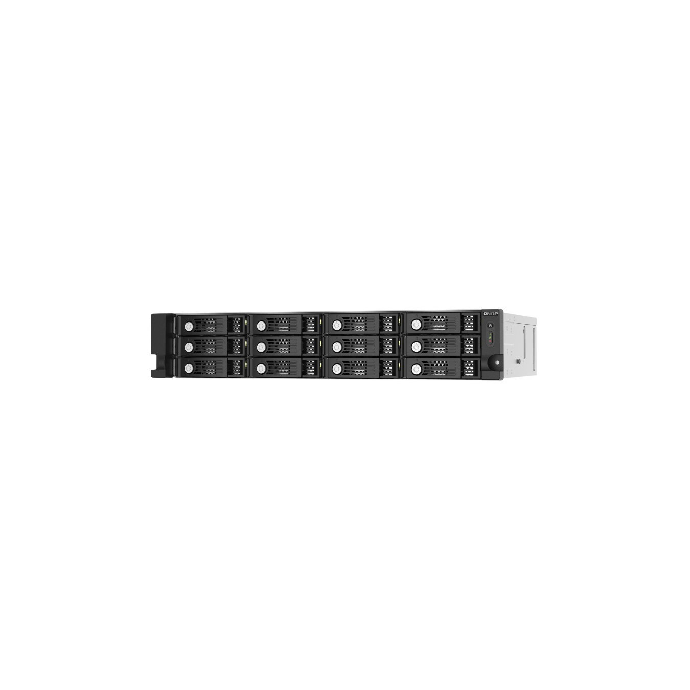 QNAP TL-R1220SEP-RP - 12-bay 2U SAS/SATA JBOD Expansion Enclosure - Black/Grey, 12Gbps Mini-SAS HD