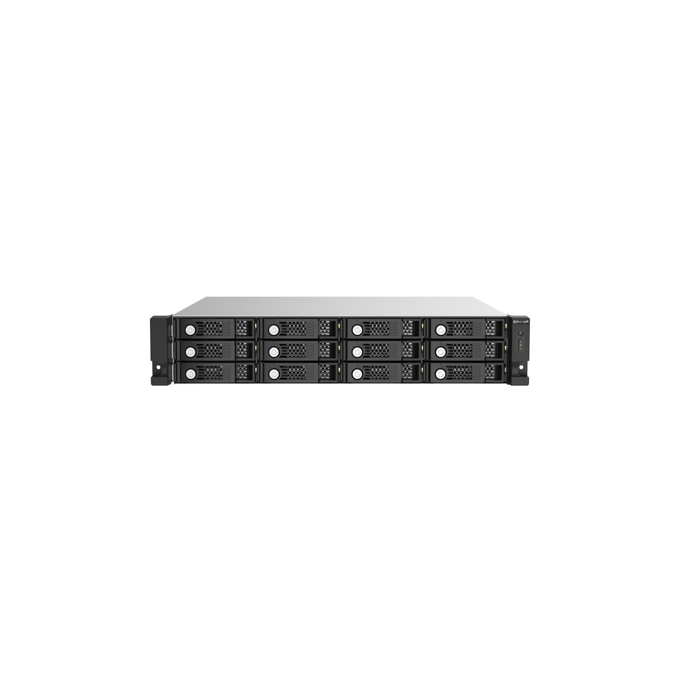 QNAP TL-R1220SEP-RP - 12-bay 2U SAS/SATA JBOD Expansion Enclosure - Black/Grey, 12Gbps Mini-SAS HD