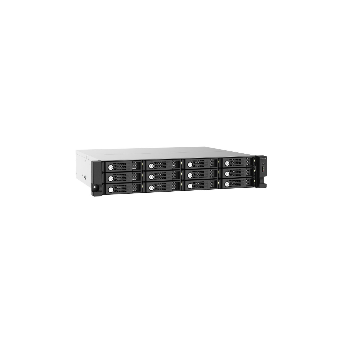 QNAP TL-R1220SEP-RP - 12-bay 2U SAS/SATA JBOD Expansion Enclosure - Black/Grey, 12Gbps Mini-SAS HD