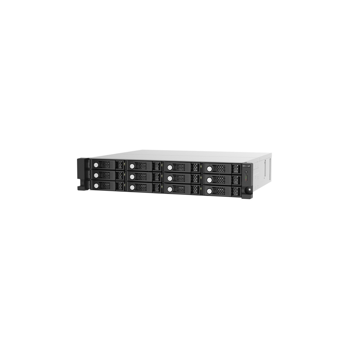 QNAP TL-R1220SEP-RP - 12-bay 2U SAS/SATA JBOD Expansion Enclosure - Black/Grey, 12Gbps Mini-SAS HD