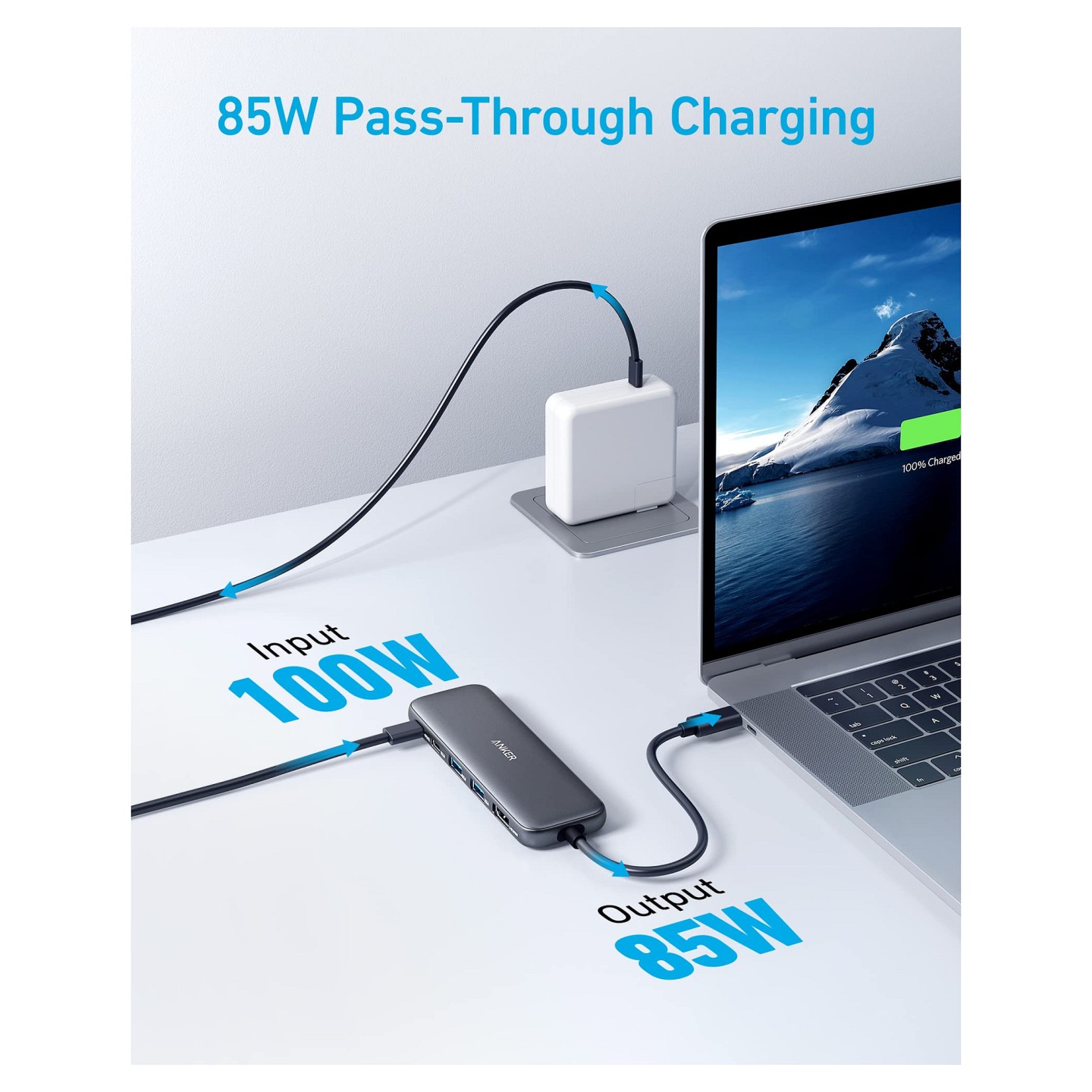 Anker USB-C Hub (5-in-1) 1 x 4K HDMI 2 x USB-A 1 x USB-C 1 x USB-C PD 100W — Buy in Cyprus with Fast Delivery
