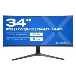 JAPANNEXT 86.4cm JN-IPS340UWQHD60C-C65W-HS curved UWQHD — Buy in Cyprus with Fast Delivery