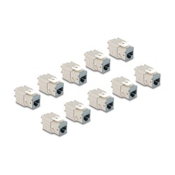 Delock Keystone Modul RJ45 Buchse zu LSA Cat.6A werkzeugfrei grau Set 10 Stück — Buy in Cyprus with Fast Delivery