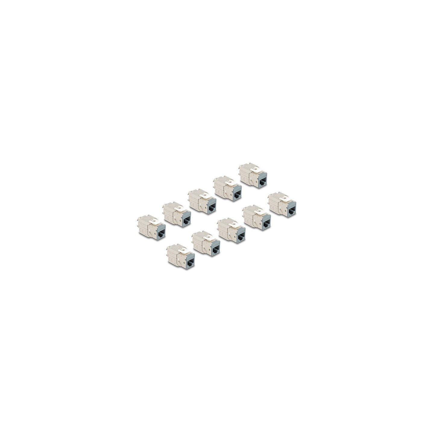 Delock Keystone Modul RJ45 Buchse zu LSA Cat.6A werkzeugfrei grau Set 10 Stück — Buy in Cyprus with Fast Delivery