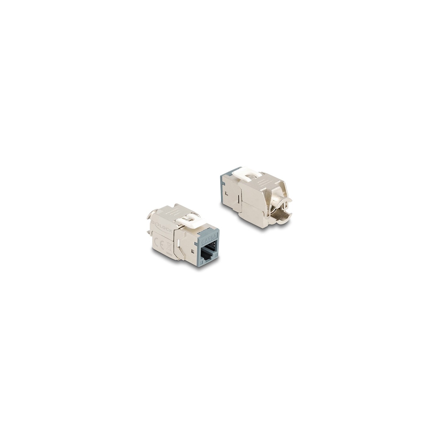 Delock Keystone Modul RJ45 Buchse zu LSA Cat.6A werkzeugfrei grau Set 10 Stück — Buy in Cyprus with Fast Delivery