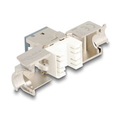 Delock Keystone Modul RJ45 Buchse zu LSA Cat.6A werkzeugfrei grau Set 10 Stück — Buy in Cyprus with Fast Delivery