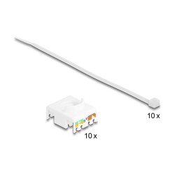 Delock Keystone Modul RJ45 Buchse zu LSA Cat.6A werkzeugfrei grau Set 10 Stück — Buy in Cyprus with Fast Delivery