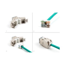 Delock Keystone Modul RJ45 Buchse zu LSA Cat.6A werkzeugfrei grau Set 10 Stück — Buy in Cyprus with Fast Delivery