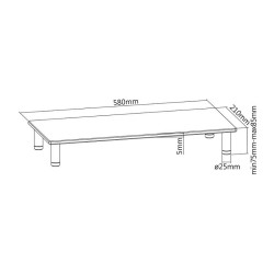 ROLINE Hhenverstellbarer Glas-Monitor-Stnder rechteckig. bis 20 kg — Buy in Cyprus with Fast Delivery