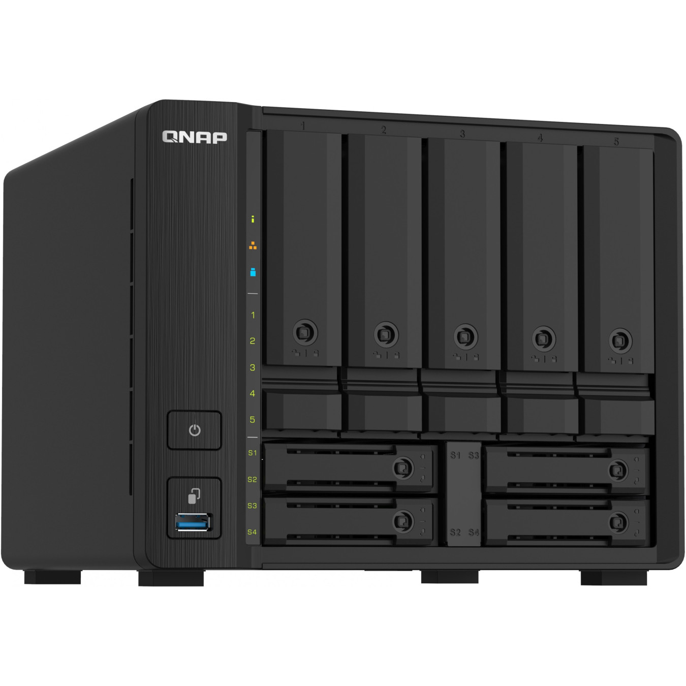 QNAP TS-932PX-4G - 9-Bay NAS - Black, 4GB DDR4 SO-DIMM, Alpine AL-324 1.7GHz, 2x10GbE SFP+ & 2x2.5GbE