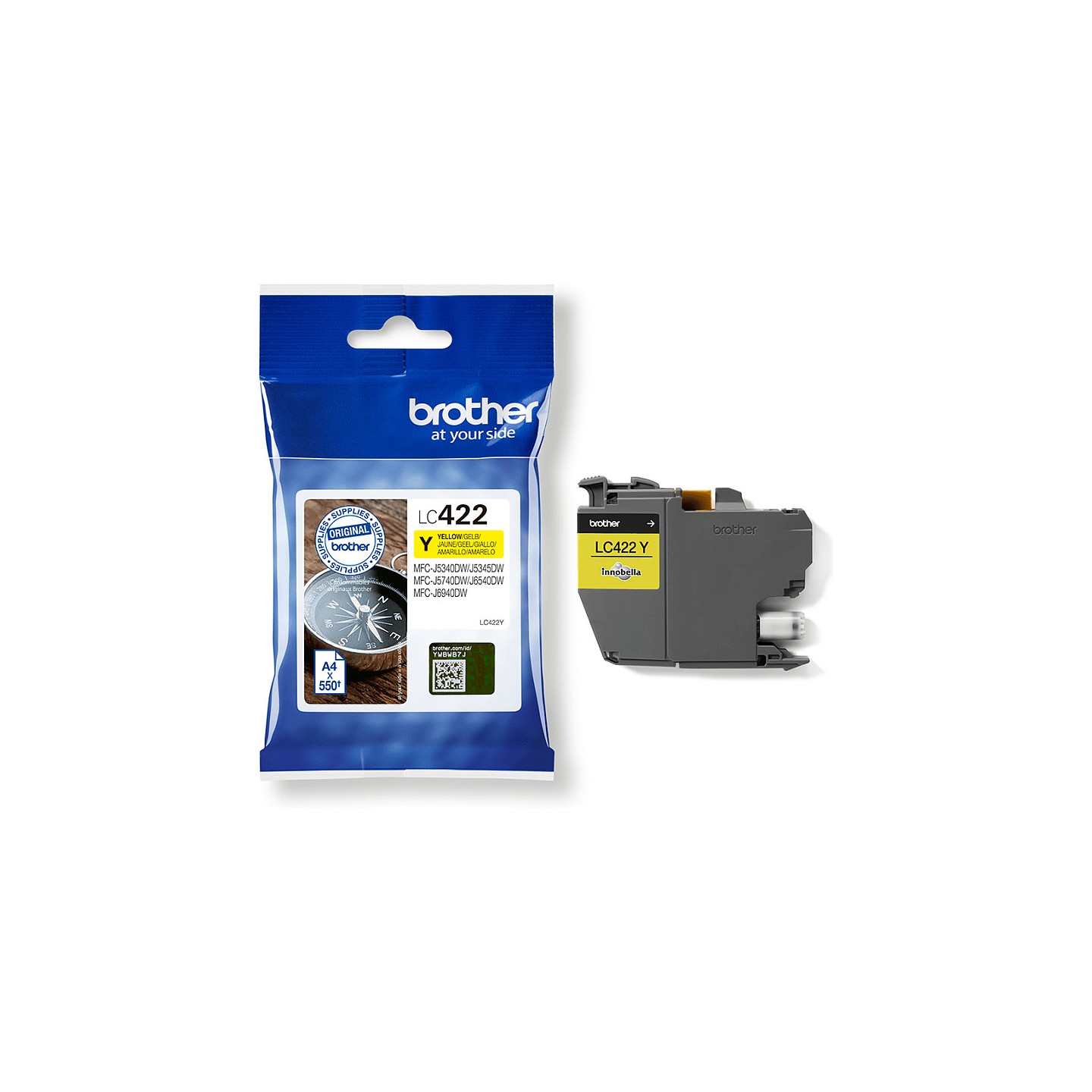 Brother Tintenpatrone LC-422Y Gelb (ca. 550 Seiten) — Buy in Cyprus with Fast Delivery