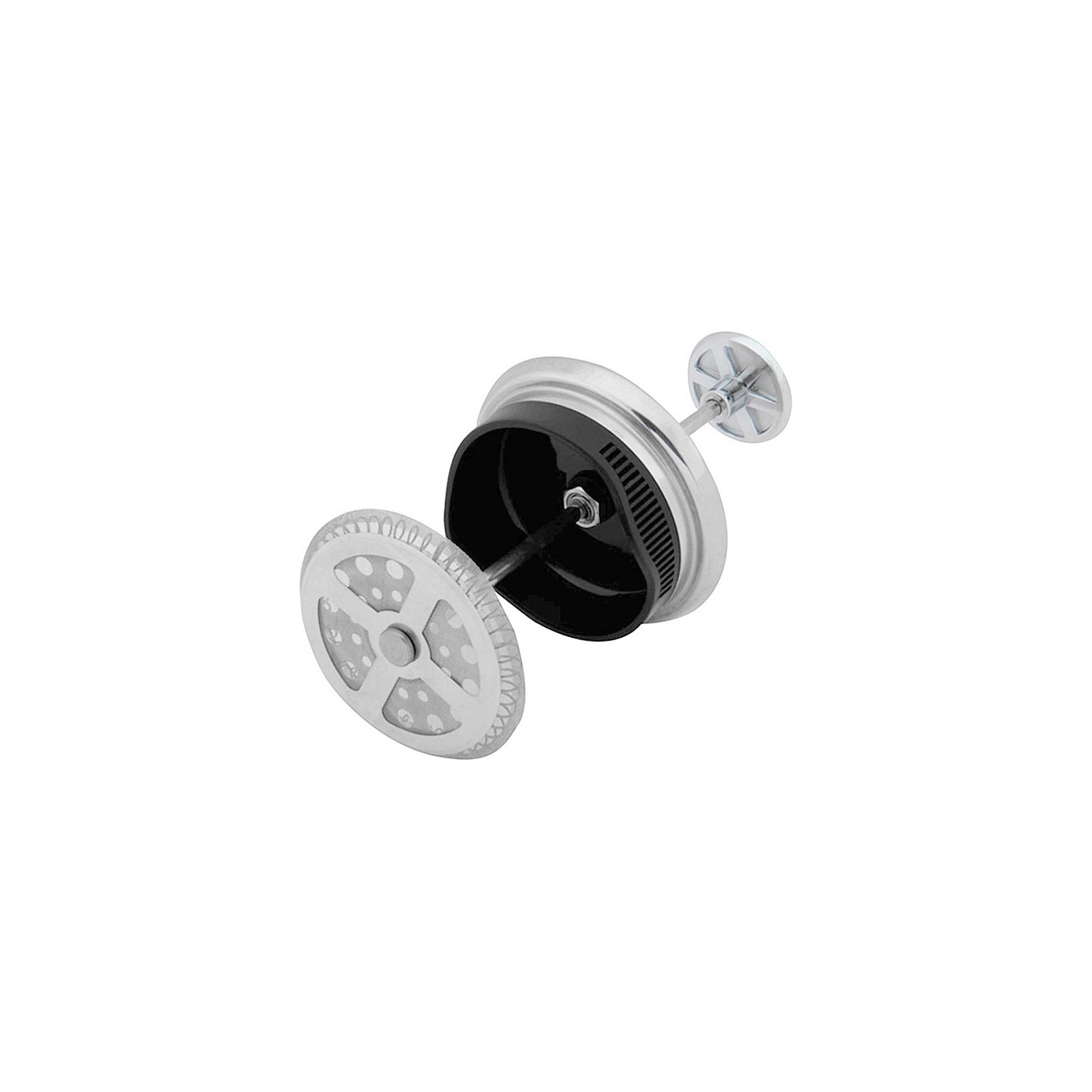 Bialetti Preziosa French-Press - Kaffee- und Teebereiter - silber schwarz - Edelstahl Glas - 1l