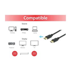 Equip DisplayPort 1.4 St St 5.00m 8K 60Hz komp.HDCP schwarz — Buy in Cyprus with Fast Delivery