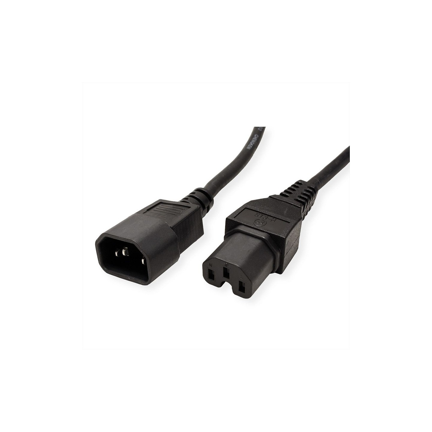 VALUE Netzkabel IEC320 C14 Stecker - C15 Buchse. H05RN-F. schwarz. 3 m — Buy in Cyprus with Fast Delivery