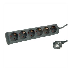 ROLINE 6-fach Steckdosenleiste ohne Schalter. schwarz. 1.5 m — Buy in Cyprus with Fast Delivery