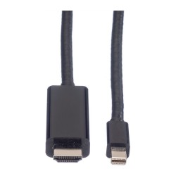 VALUE Mini DisplayPort Kabel. Mini DP-UHDTV. ST ST. schwarz. 1 m — Buy in Cyprus with Fast Delivery