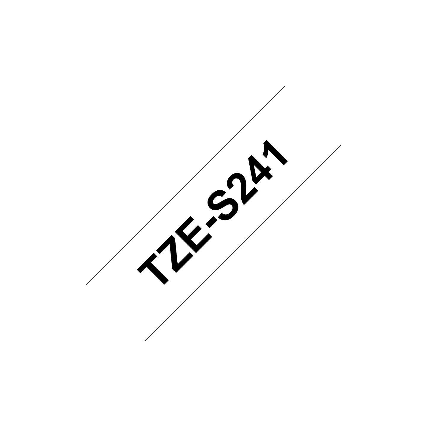 BROTHER TZES241 Spezialband 18mm 8m schwarz weiss extra-stark-klebend fuer Beschriftungsgeraet