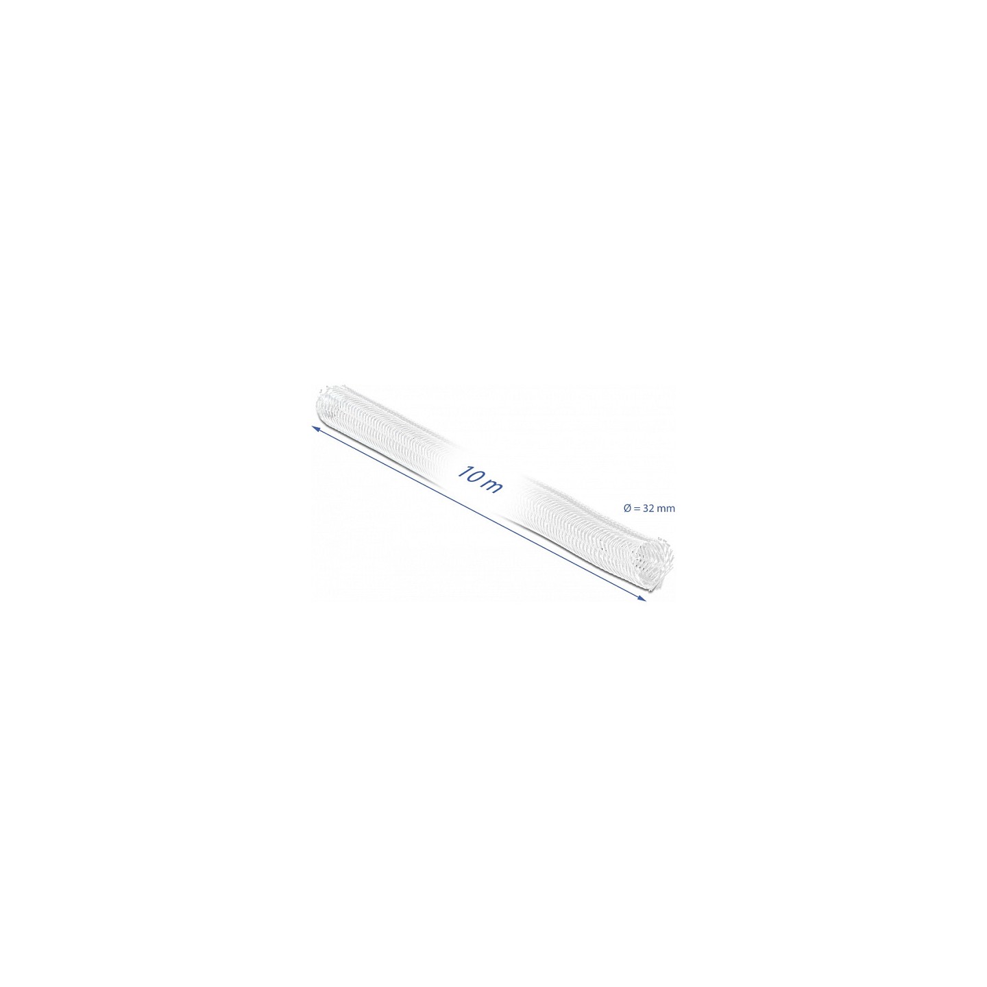 Geflechtschlauch mit Klettverschluss 10 m x 32 mm weiß — Buy in Cyprus with Fast Delivery