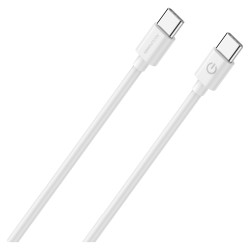 RealPower Lade Datenkabel USB-C auf USB-C 2m weiß 3A — Buy in Cyprus with Fast Delivery