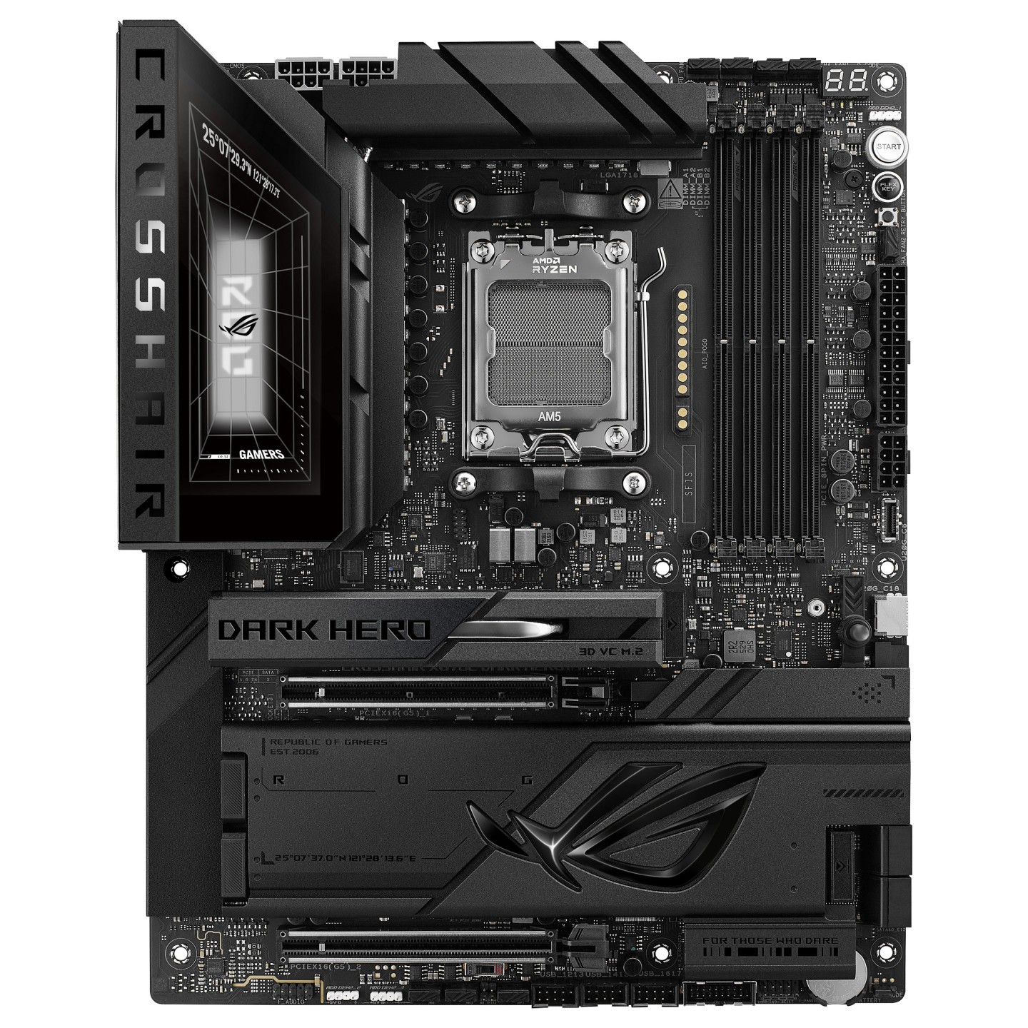 ROG CROSSHAIR X870E DARK HERO WIFI7 ATX Mainboard AM5 HDMI USB4 — Buy in Cyprus with Fast Delivery