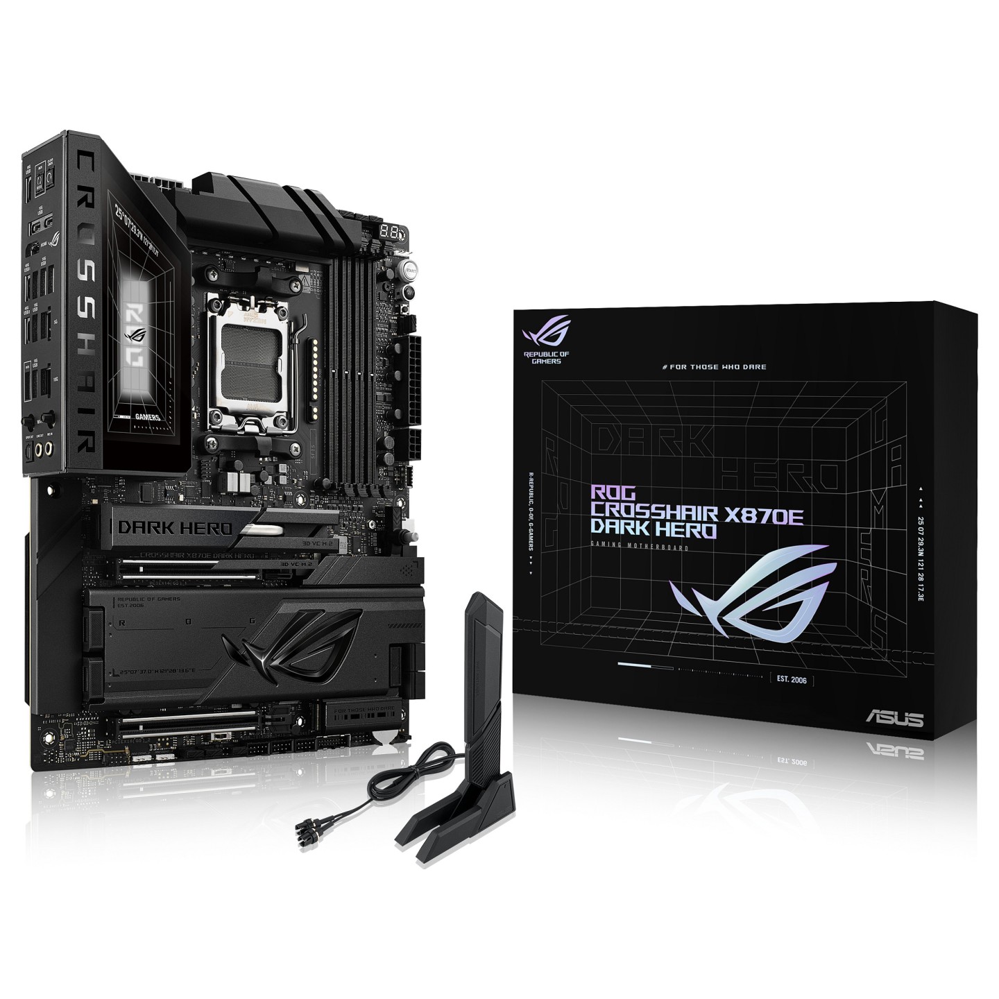 ROG CROSSHAIR X870E DARK HERO WIFI7 ATX Mainboard AM5 HDMI USB4 — Buy in Cyprus with Fast Delivery