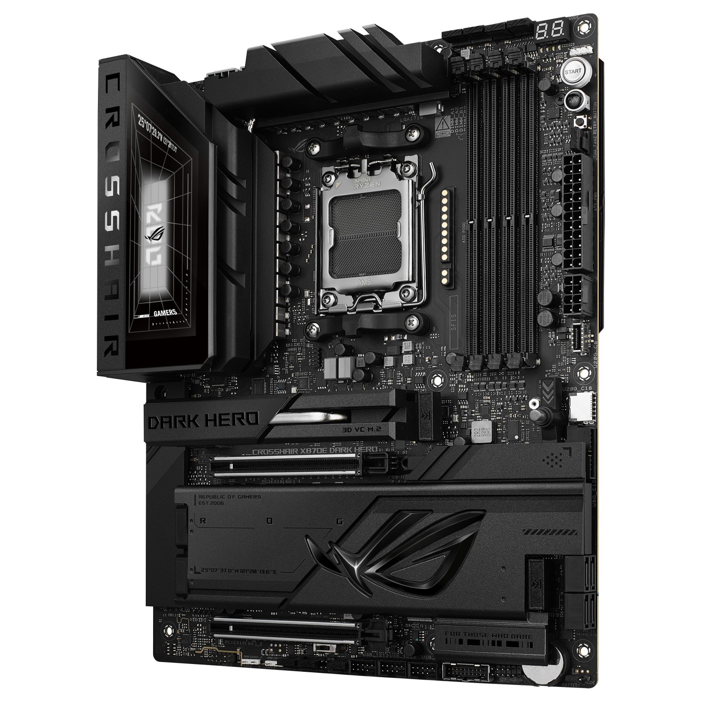 ROG CROSSHAIR X870E DARK HERO WIFI7 ATX Mainboard AM5 HDMI USB4 — Buy in Cyprus with Fast Delivery