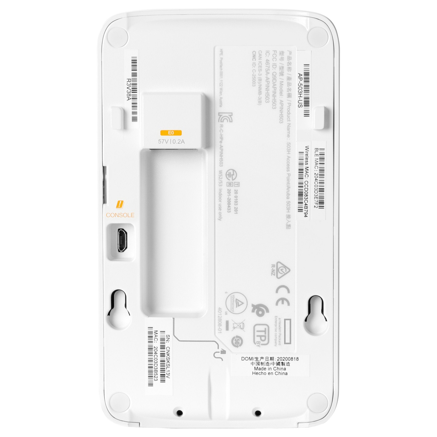 HPE Aruba AP-503H Access Point RW Dual Radio 2x2 802.11ax Unified Hospitality 1+2 Ethernet — Buy in Cyprus with Fast Delivery