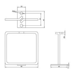 ROLINE Kabelse. 80x80 mm. Metall. Kabeleinfhrung vorn — Buy in Cyprus with Fast Delivery