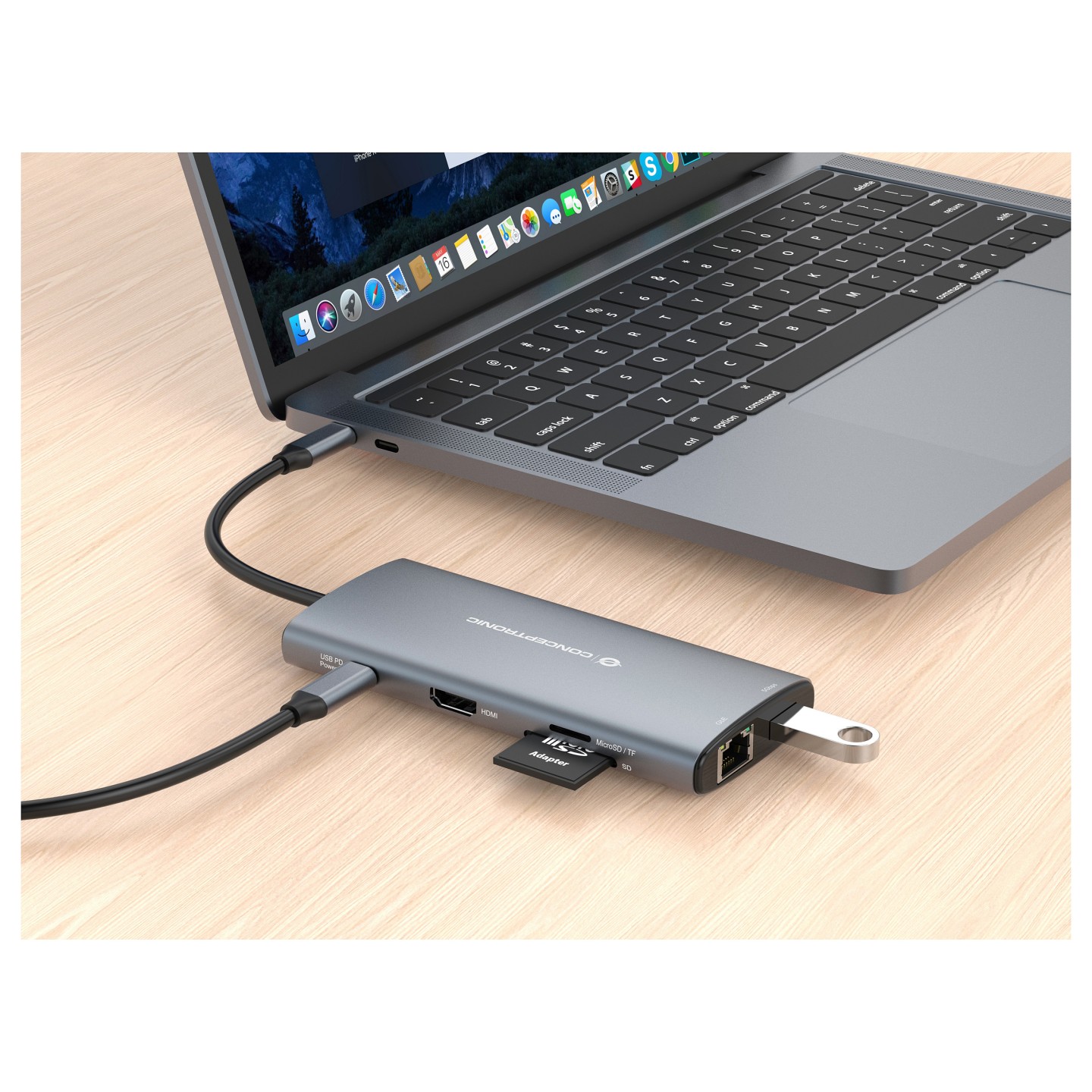 CONCEPTRONIC 10-1 Dock USB-C- to HDMI 2xUSB-C 3xUSB-A + 20cm gr — Buy in Cyprus with Fast Delivery