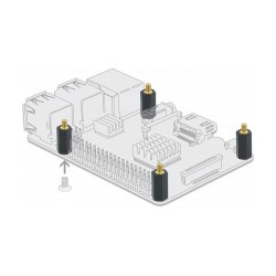 Abstandshalter M4 x M3. Sechskant. Innen Außen. 20 mm schwarz 4 Stück — Buy in Cyprus with Fast Delivery