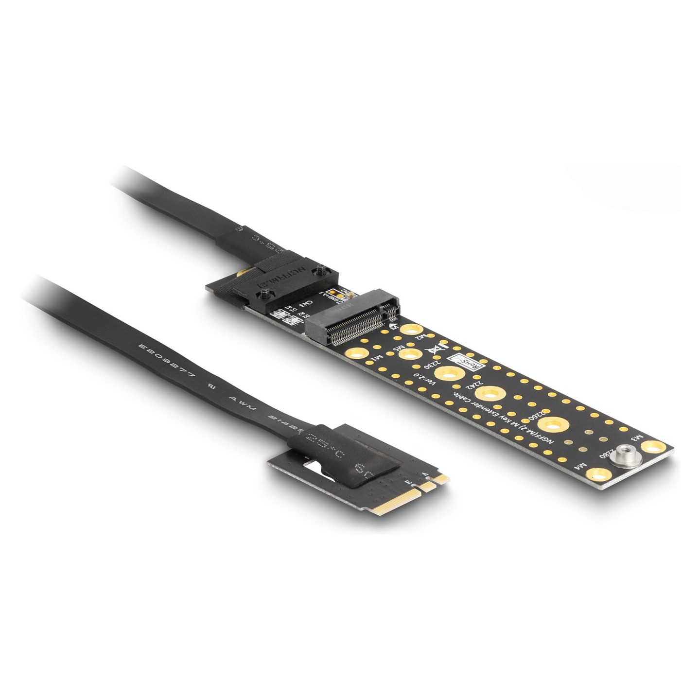 Riser Karte NVMe M.2 Key A+E Stecker zu Key M Slot mit 20 cm Kabel — Buy in Cyprus with Fast Delivery