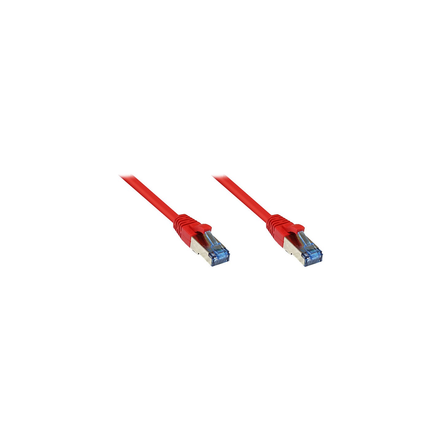 GoodConnections Patchkabel mit Rastnasenschutz. Cat. 6A. S FTP. PiMF. halogenfrei. 500MHz. rot. 7.5m.