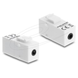 Keystone Modul Klinkenbuchse 3.5 mm 4 Pin zu Klinkenbuchse 3.5 mm 4 Pin weiß — Buy in Cyprus with Fast Delivery