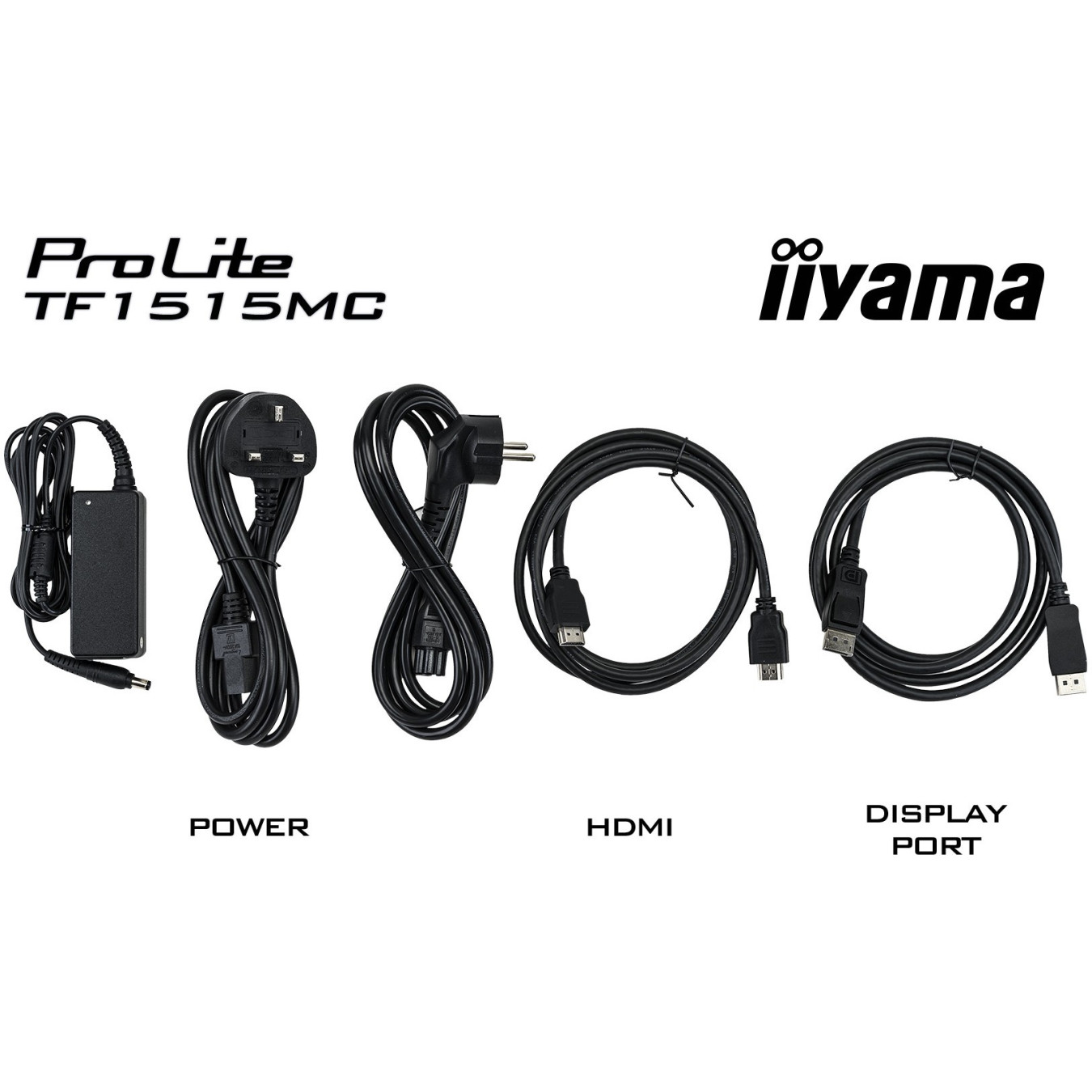 iiyama TF1515MC-B2 - 15" Open Frame PCAP Touchscreen (Black) - 4:3 XGA LED, HDMI & DisplayPort