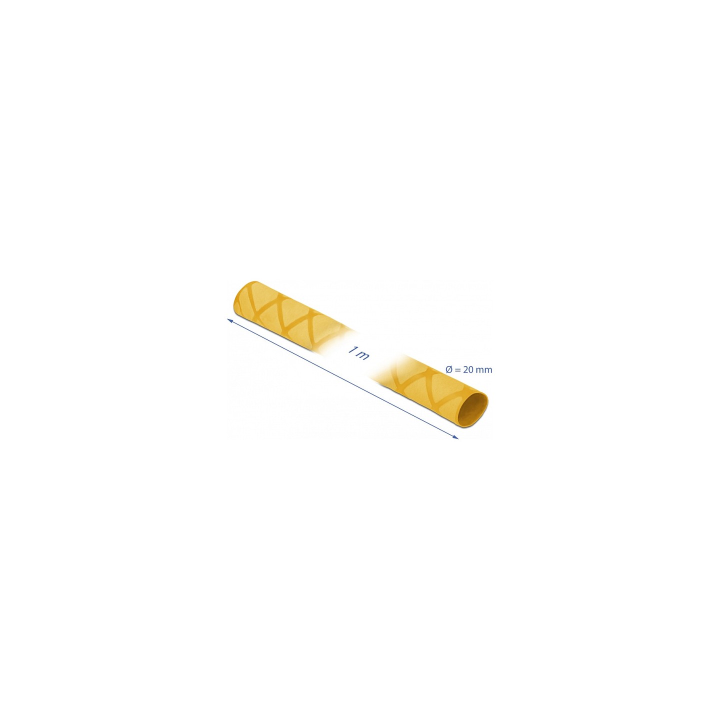 Schrumpfschlauch X-Muster rutschfest 1 m x 20 mm gelb — Buy in Cyprus with Fast Delivery
