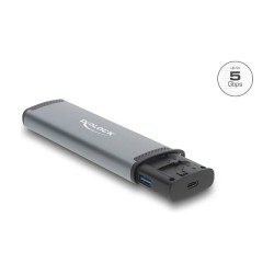 USB 5 Gbps Kartenleser mit SD und Micro SD Slot und Aufbewahrungsfächern für Speicherkarten