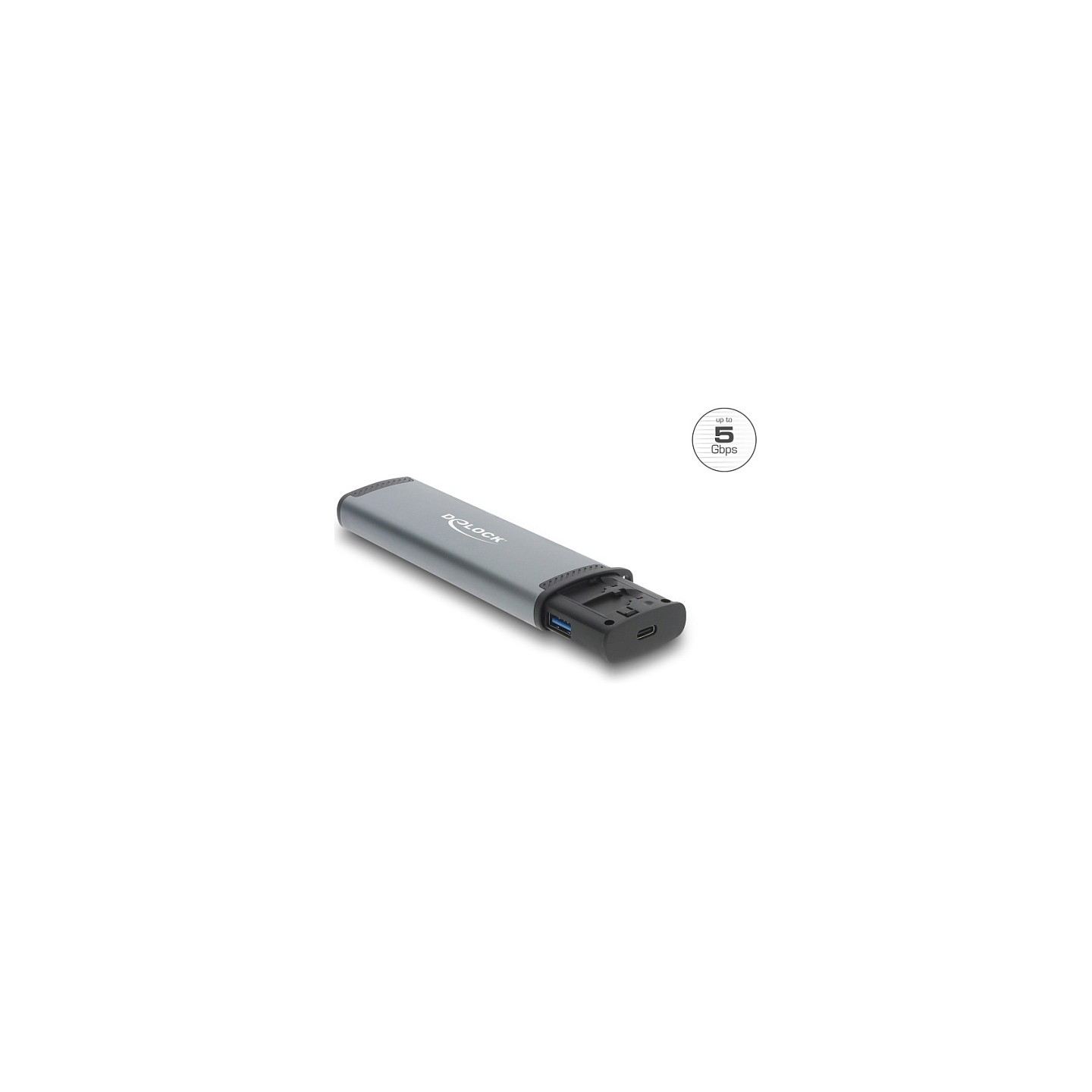 USB 5 Gbps Kartenleser mit SD und Micro SD Slot und Aufbewahrungsfächern für Speicherkarten