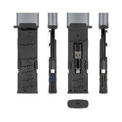 USB 5 Gbps Kartenleser mit SD und Micro SD Slot und Aufbewahrungsfächern für Speicherkarten