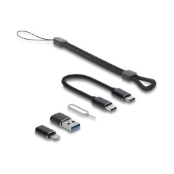 USB 5 Gbps Kartenleser mit SD und Micro SD Slot und Aufbewahrungsfächern für Speicherkarten