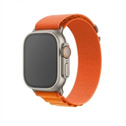 Premium Plus Armband für Apple Watch. Orange Grau. 44mm. 45mm. 42mm (Series 1 2 3). 49mm. 46mm. GA-MAG-BNDA-PP-OGL