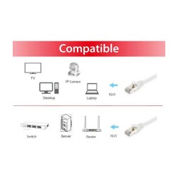 Equip Patchkabel Cat6A S FTP 2xRJ45 0.15m weiß LSZH Polybeutel — Buy in Cyprus with Fast Delivery