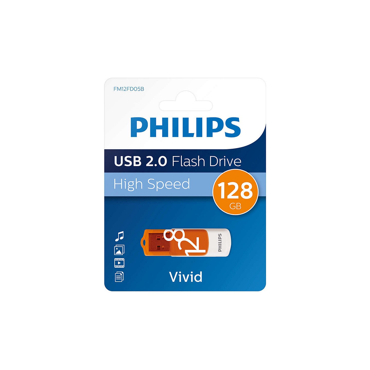 STICK Philips USB 2.0 128GB Vivid Edition Sunrise Orange — Buy in Cyprus with Fast Delivery